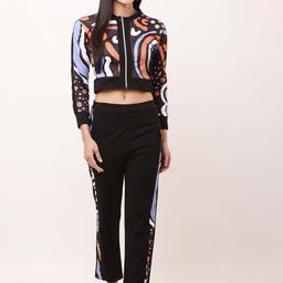 Moda Rapido Printed Round Neck Sweatshirt With Trousers-picture-33