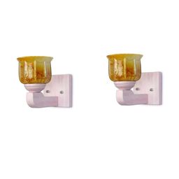 Somil Premium Designer Glass Wall / Night Lamp Elegant & Stylish Dcor Accent for Modern Interiors, color- Yellow, Size- 20 X 25 X 17.5 CM-image-61