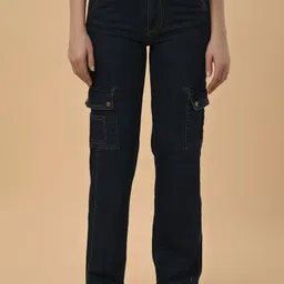 Albion By CnM Women Original Straight Fit Stretchable Cargo Styles Jeans-picture-39