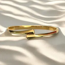 ELEGANCE Women Gold-Plated Kada Bracelet-image-8