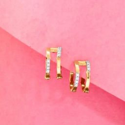 Mia by Tanishq 14k (585) Yellow Gold Diamond Earrings for Women-picture-2