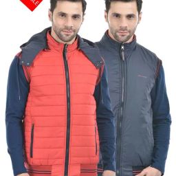 Lawman Pg3 Red & Navy Regular Fit Reversible Jacket-0