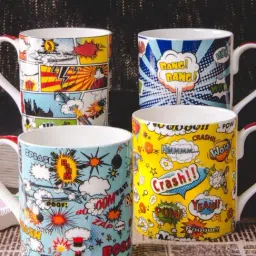 Goodhomes Multicolor Bone China Coffee Mugs (270 ml) - Set of 4-image-20