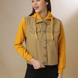 Campus Sutra Mustard Other Print Jacket-image-47