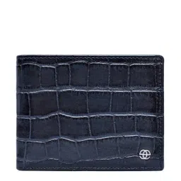 Eske Navy Textured Bi-Fold Wallet for Men-2