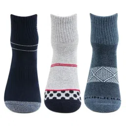Bonjour Multicolor Cotton Striped Socks - Pack of 3-image-82