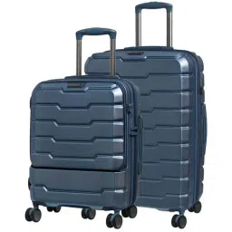 It luggage Prosperous Blue Textured Large Hard Cabin Trolley Set of 2-image-70