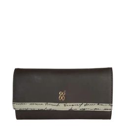 Baggit Brown Solid Tri-Fold Wallet for Women-image-23