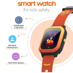 Turet Smartwatch for Kids with HD Display, Camera, SOS Button, Phone & Video Calling (Multicolor) image 4