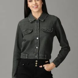 SHOWOFF Grey Denim Jacket-image-46