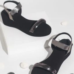 Inc.5 Women's Pewter Ankle Strap Wedges-picture-9