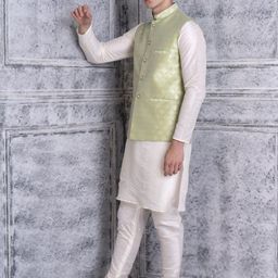Ethluxis Men Regular Dupion Silk Kurta with Churidar image 2
