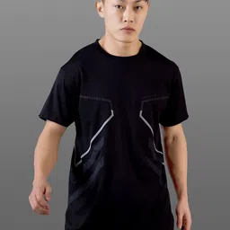 FROSEN FOX Geometric Printed Round Neck Regular Fit T-shirt-image-22