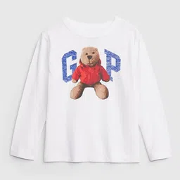 GAP Girls Graphic Printed Pure Organic Cotton Relaxed-Fit Full Sleeve Crew Neck T-Shirt-image-28