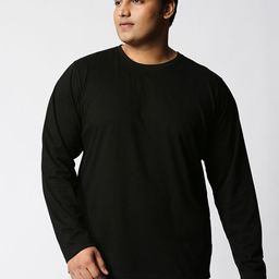 Bewakoof Plus Size Men Black Full Sleeves T-shirt-image-51