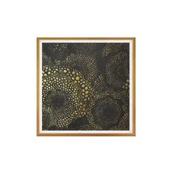 999Store Gold & Black Abstract Pattern Printed Canvas Painting image 2