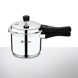 Bergner Sorrento Silver Stainless Steel Induction Base Pressure Cooker with Outer Lid (3 L)-3