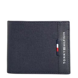 Tommy Hilfiger Navy Casual Leather Bi-Fold Wallet for Men-image-6