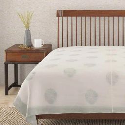 Fabindia Home Krisha Block Print Green 80 TC Cotton Single Size Dohar-image-23
