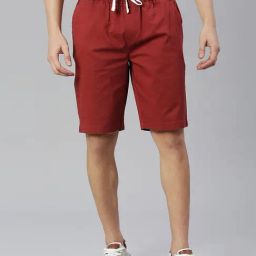 Thomas Scott Maroon Slim Fit Shorts-picture-34