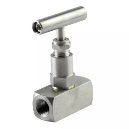 Flowtek 3000 PSI SS 304 Square Needle Valve with T Handle Screwed Ends, 8 mm-16