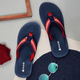 Duke Men's Navy & Red Flip Flops-picture-8