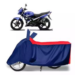 Auto Pearl Two Wheeler Cover with Bag for Yamaha Gladiator, Red & Blue-image-13