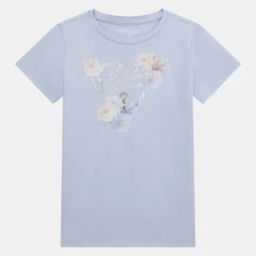 Guess Kids Astral Pale Blue Printed Regular Fit T-Shirt-image-9