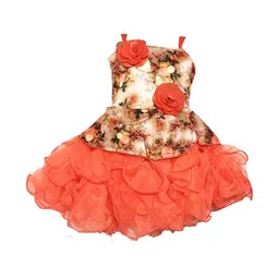 kids fashion hub Floral Print Linen Maxi Dress-image-73