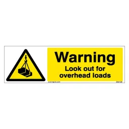 SUNSIGNS  Warning Look Out For Overhead Loads Signages Size 600x200 mm HP Print + Vinyl + Sun Board, SN0125-image-7