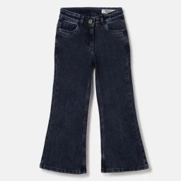 Blue Giraffe Girls Blue Cotton Jeans-picture-6