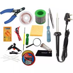 Fadman 13 in 1 Soldering Iron Kit Steel, Aluminium & Copper Corded 60 W with Digital Multimeter-0