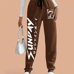 SAAHASAM Women Printed Relaxed Loose Fit Joggers Trousers-image-59