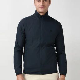 Peter England Navy Regular Fit Jacket-picture-1