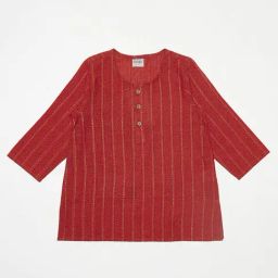 Fabindia Kids Red Printed Full Sleeves Kurta-image-131