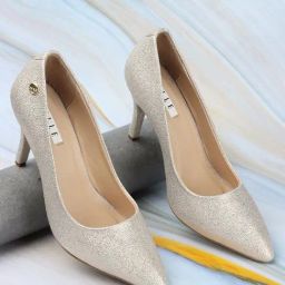 Elle Women's Gold Stiletto Pumps-image-29