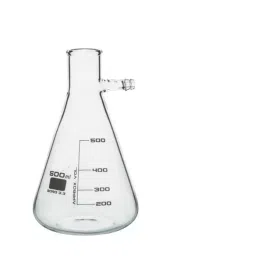Abgil 1000ml Borosilicate Glass Bold Neck Heavy Wall Filtration Flask with Tubulation ABG1491-2