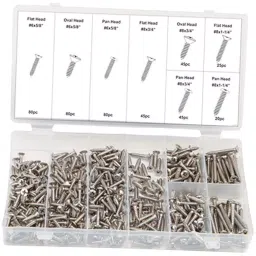 DURATOOL Countersunk Screw Assortment, Ss, 420Pcs, D01886-16