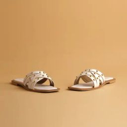Eridani Women's Dory White Cross Strap Sandals-image-52