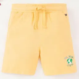 Ed-a-Mamma Kids Yellow Cotton Printed Shorts-image-96