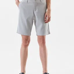 Snitch Men Grey Mid-Rise Regular Fit Shorts-image-89
