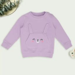 Pantaloons Baby Infant Girls Pastel Lilac Embroidery Sweatshirt-image-97