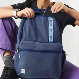 Wiki Back to School Navy Polyester Solid Backpack - 18 Ltrs-34