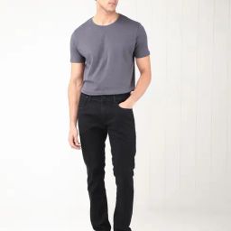 Rare Rabbit Black Slim Fit Fit Solid Jeans-picture-2