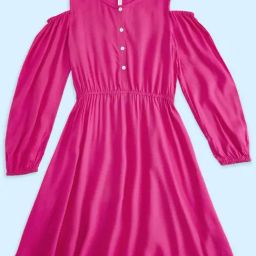 Pantaloons Junior Fuchsia Pink Regular Fit Full Sleeves Dress-image-76
