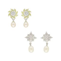 Sri Jagdamba Pearls Reshma Multi Drop Earrings - Set of 2-image-55