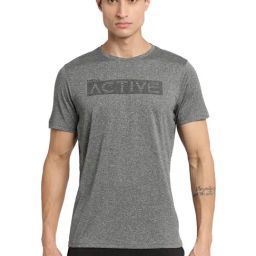 Turtle Grey Slim Fit Printed T-Shirts-image-2