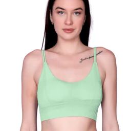 Spiaty Green Elastane Solid Bralette-picture-30