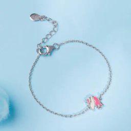 GIVA 925 Sterling Silver Enchanting Unicorn Kids Bracelet-image-40