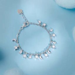 GIVA 925 Sterling Silver Star Moon Kids Bracelet-image-38